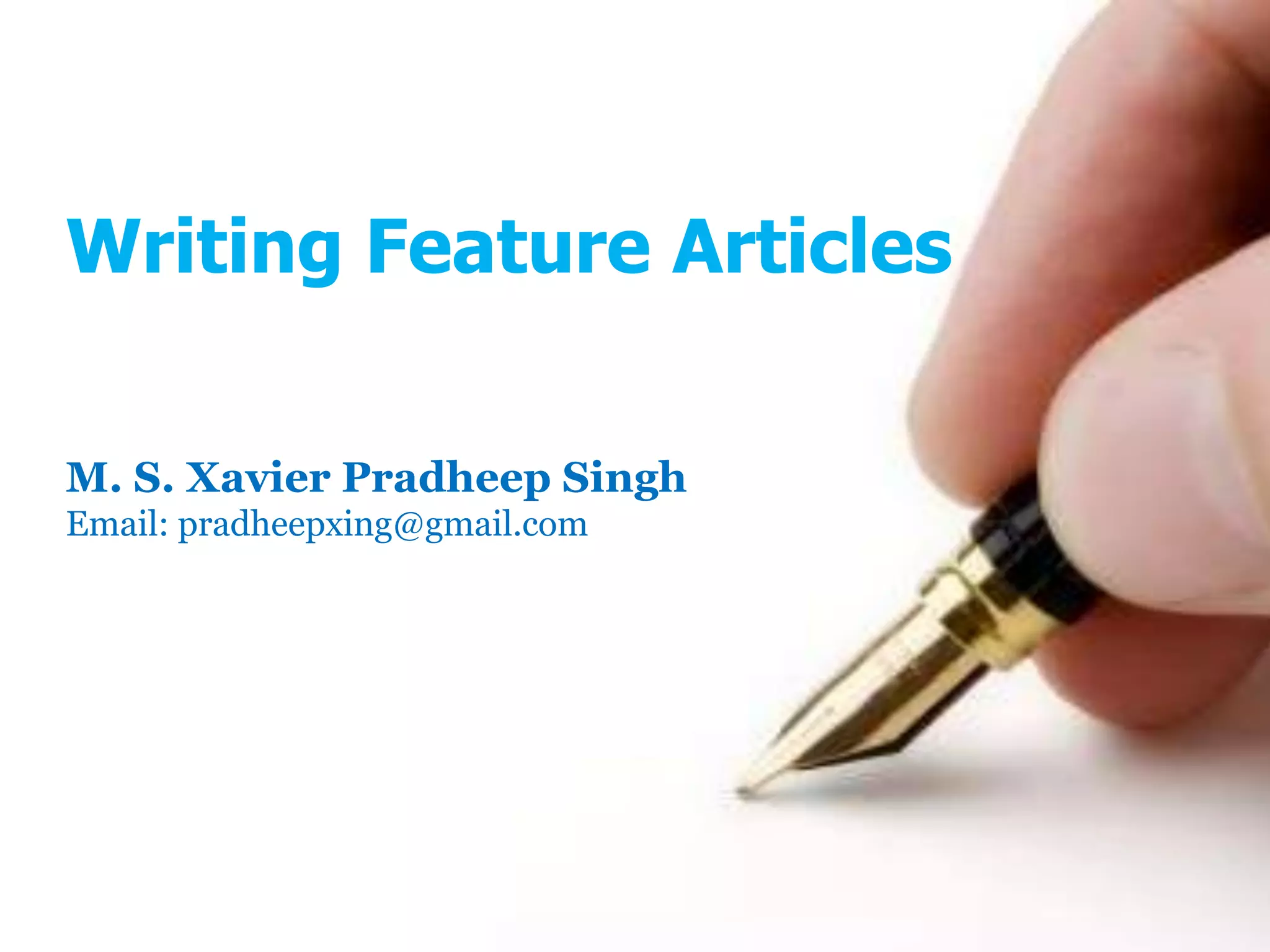Writing Feature Articles | PPTX