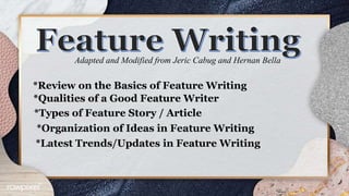 Feature Writing - David John D. Ubera (FINAL).pptx