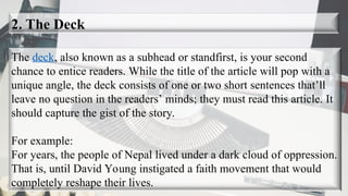 Standfirst Magazine Examples Featurewriting1.ppt BY SIR TYRONNE LAWEY | PPT
