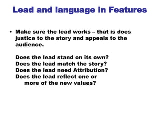 Feature Leads Feature Writing 2.ppt