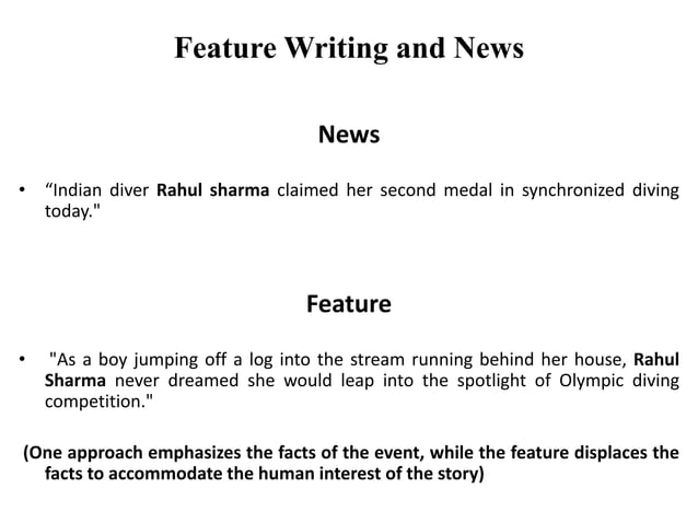 Feature_Writing_and_types_of_feature_ppt.ppt | Genres