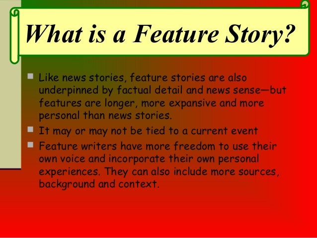 feature writing feature story examples