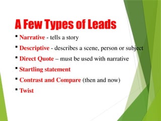 Feature Leads Feature Writing tips and samples powerpoint.pptx