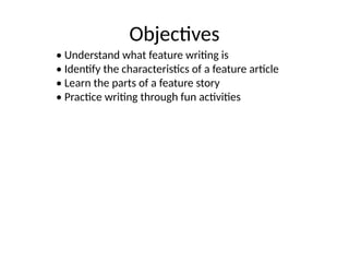 Feature Writing Elementary Examples Comprehensive Guide to Feature Writing for Elementary Students in ...