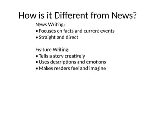 Feature Writing Elementary Examples Comprehensive Guide to Feature Writing for Elementary Students in ...
