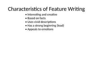 Comprehensive Guide to Feature Writing for Elementary Students in ...