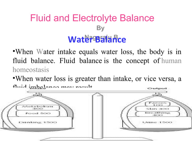 Fluid and electrolyte balance | PPT | Chemistry | Science