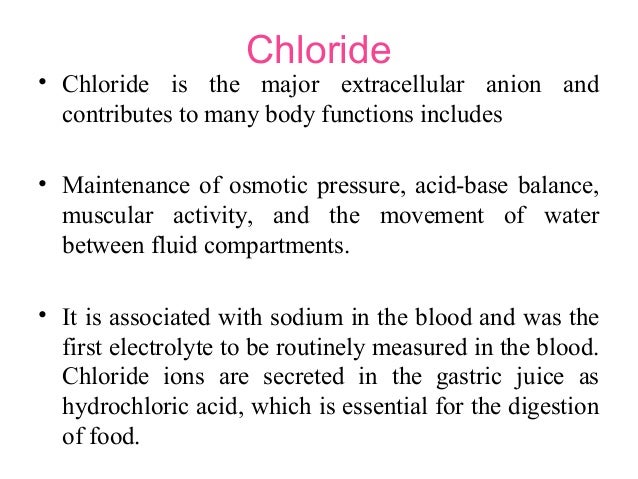 Fluid and electrolyte balance