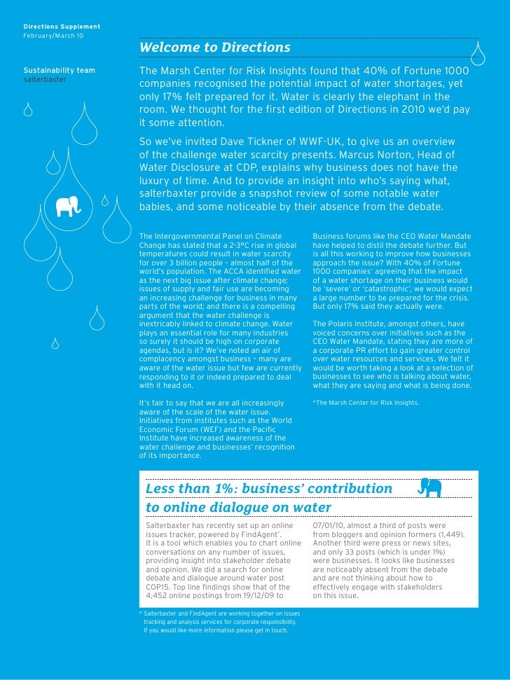 water the elephant in the room