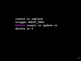 create or replace
trigger AUDIT_TRG1
before insert or update or
delete on T

215

258

 