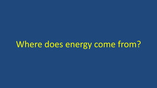 Where does energy come from?
 