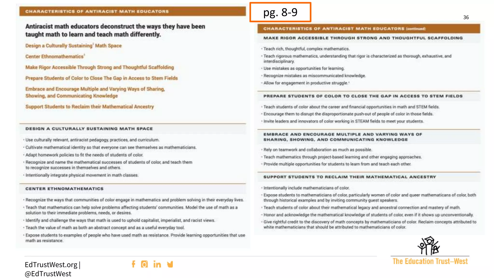 36
EdTrustWest.org |
@EdTrustWest
pg. 8-9
 