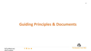 14
EdTrustWest.org |
@EdTrustWest
Guiding Principles & Documents
 