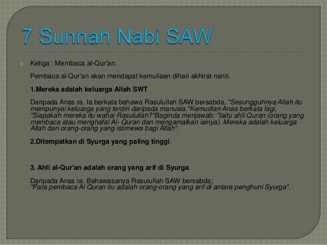Kelebihan Sunnah Rasulullah S A W
