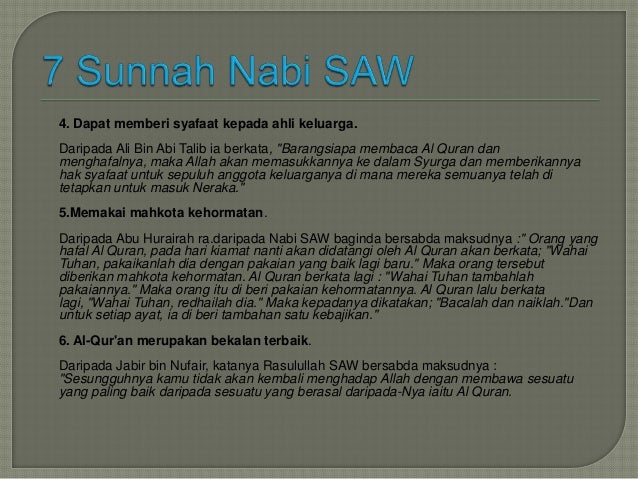 Kelebihan Sunnah Rasulullah S A W