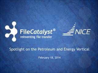 Spotlight on the Petroleum and Energy Vertical 
February 18, 2014 
 