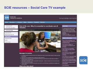 SCIE resources – Social Care TV example
 