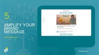 S
AMPLIFY YOUR
BRAND
MESSAGE
5
PRESENTATION I
 