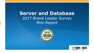 Server and Database
2017 Brand Leader Survey
Mini-Report
 