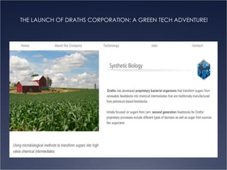 THE LAUNCH OF DRATHS CORPORATION: A GREEN TECH ADVENTURE!  