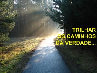 TRILHAR OS CAMINHOS DA VERDADE... 