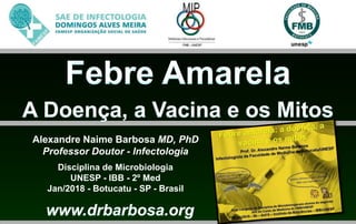 Alexandre Naime Barbosa MD, PhD
Professor Doutor - Infectologia
Disciplina de Microbiologia
UNESP - IBB - 2º Med
Jan/2018 - Botucatu - SP - Brasil
 
