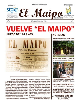 El Maipo, reedicion histórica