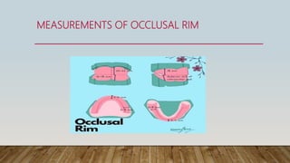 Occclusal Rims Fabrication of Complete Denture.pptx
