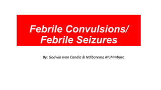 Febrile Convulsions/
Febrile Seizures
By; Godwin Ivan Candia & Ndibarema Muhimbura
 