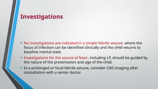 Management of Febrile seizure in pediatric | PPTX