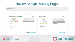 Review Widget Setting Page
 