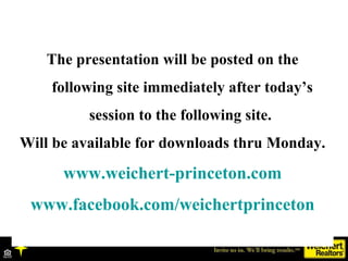The presentation will be posted on the following site immediately after today’s session to the following site.  Will be av...