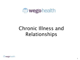 Chronic Illness and Relationships 1 