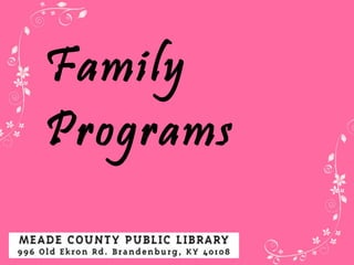 Family Programs 