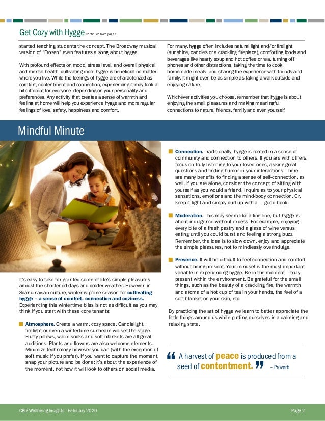 Wellbeing Insights February 2020