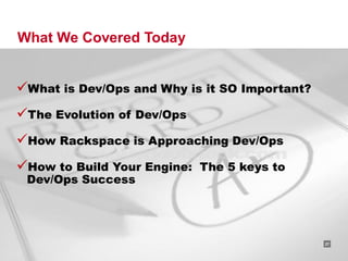 Tearing Down Silos and Building Your Enterprise Dev/Ops Engine