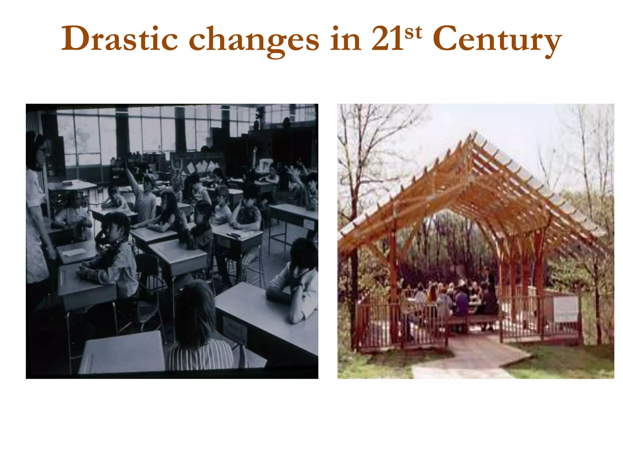 Drastic changes in 21st Century
 