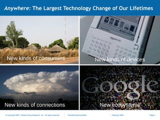 Anywhere:  The Largest Technology Change of Our Lifetimes New kinds of consumers New kinds of connections New kinds of devices New ecosystems 