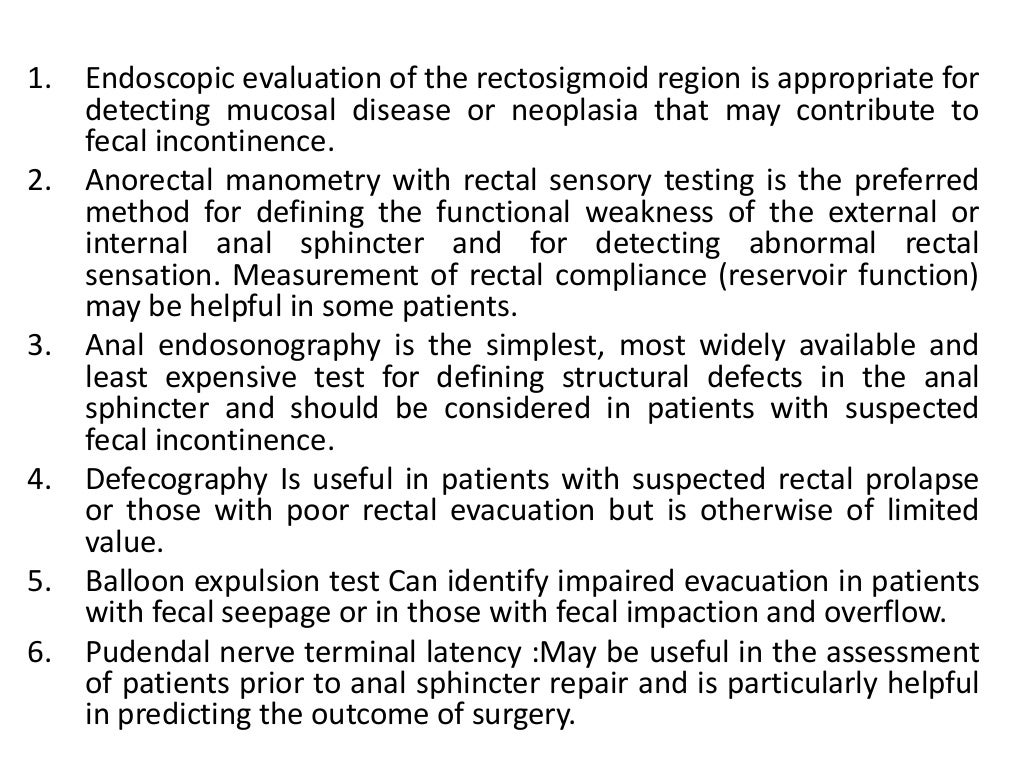 Fecal incontinence | PDF