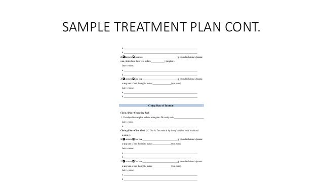 s m h treatment planning treatment plan sample