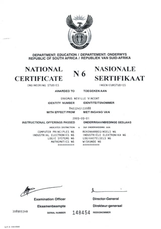 N6 Certificate