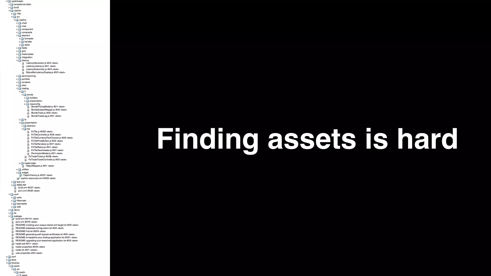 Finding assets is hard
 