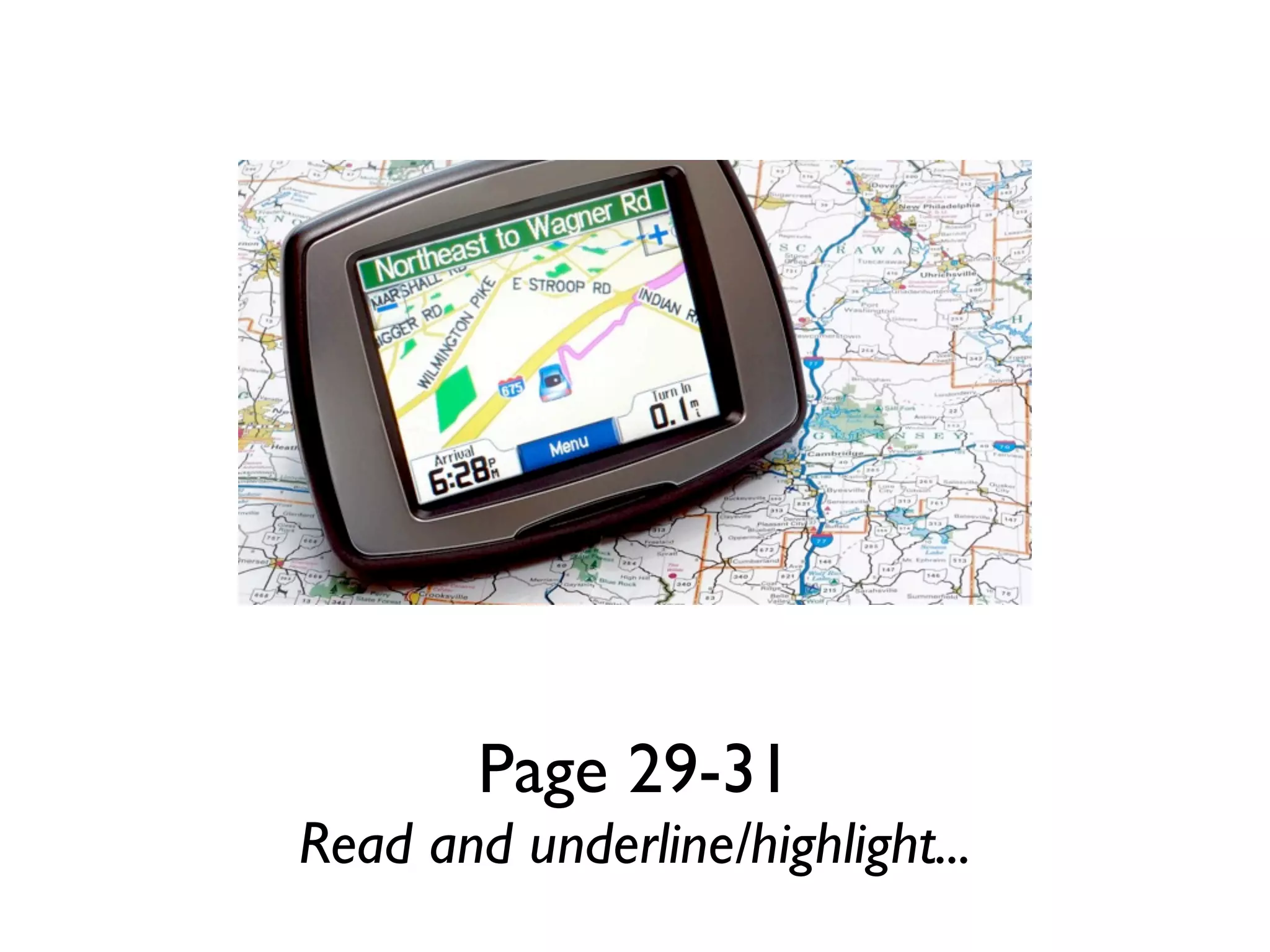 Page 29-31
Read and underline/highlight...
 