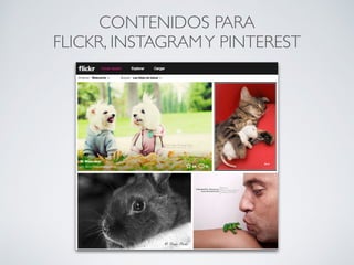 CONTENIDOS PARA
FLICKR, INSTAGRAMY PINTEREST
 