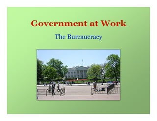 Government at Work
    The Bureaucracy
 
