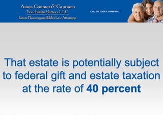 Federal Gift and Estate Tax Explained