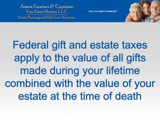 Federal Gift and Estate Tax Explained