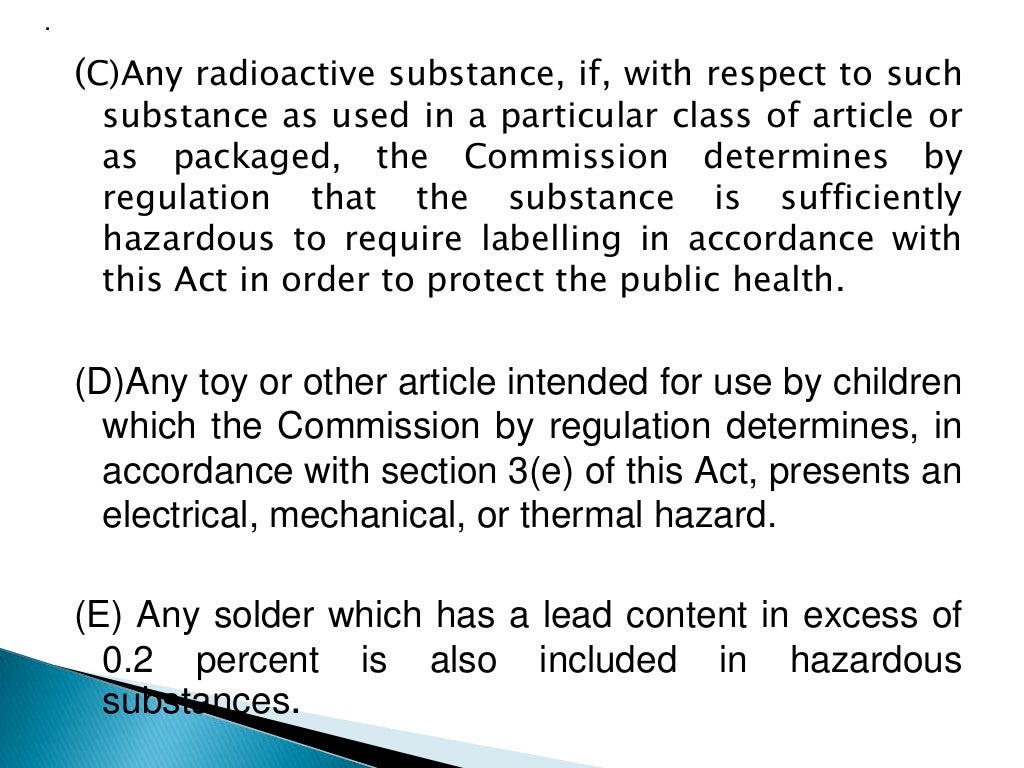 Federal hazardous substances act