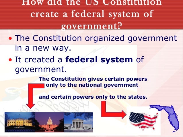 federalism what form of government is the us federal government