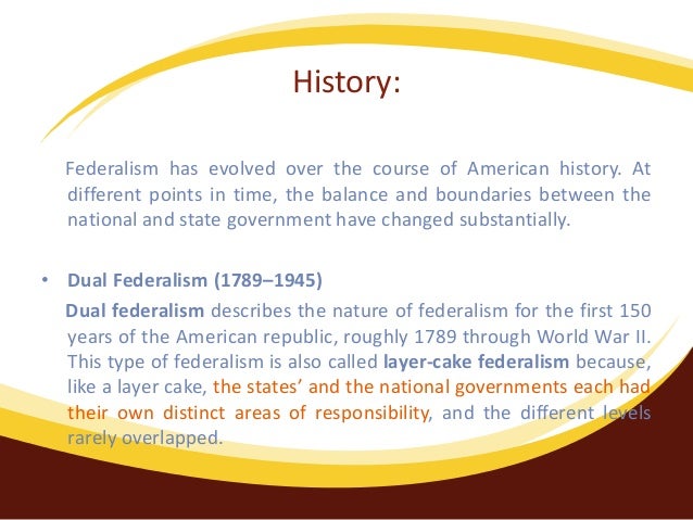 the evolution of federalism ppt